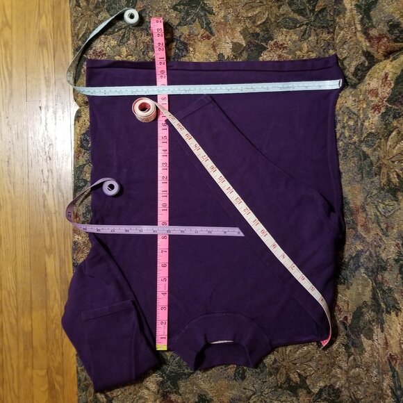 Dark mauve/purple, long sleeve, mock neck, light weight sweater, M, PM, TanJay - Picture 5 of 5